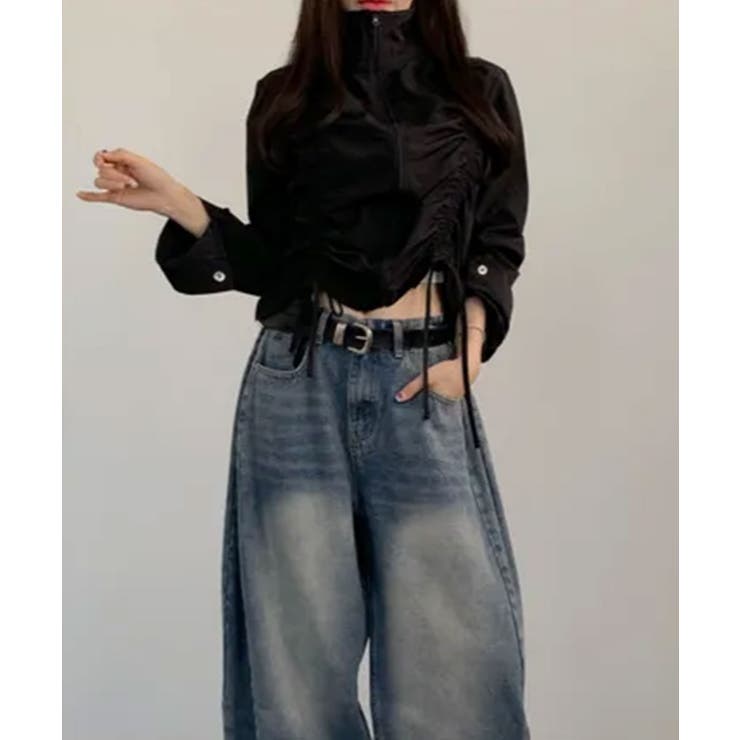 ダブルシャーリング スタンドネック ショート丈ブルゾン | VIVID LADY | 詳細画像19 