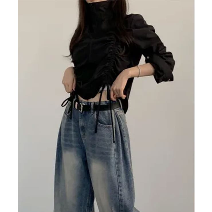 ダブルシャーリング スタンドネック ショート丈ブルゾン | VIVID LADY | 詳細画像20 