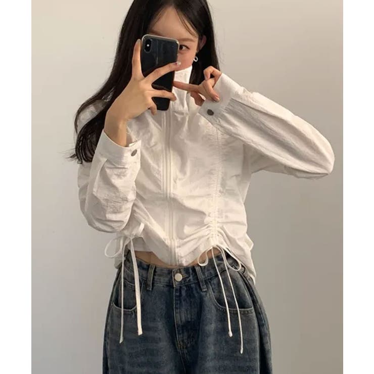 ダブルシャーリング スタンドネック ショート丈ブルゾン | VIVID LADY | 詳細画像8 