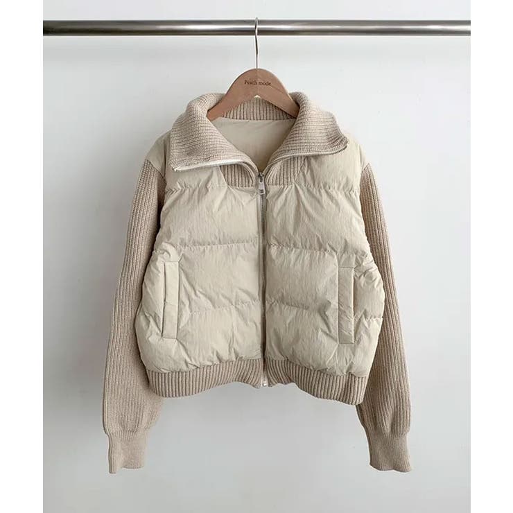 ニットスリーブ ドッキング ハイブリッド中綿ブルゾン | VIVID LADY | 詳細画像20 