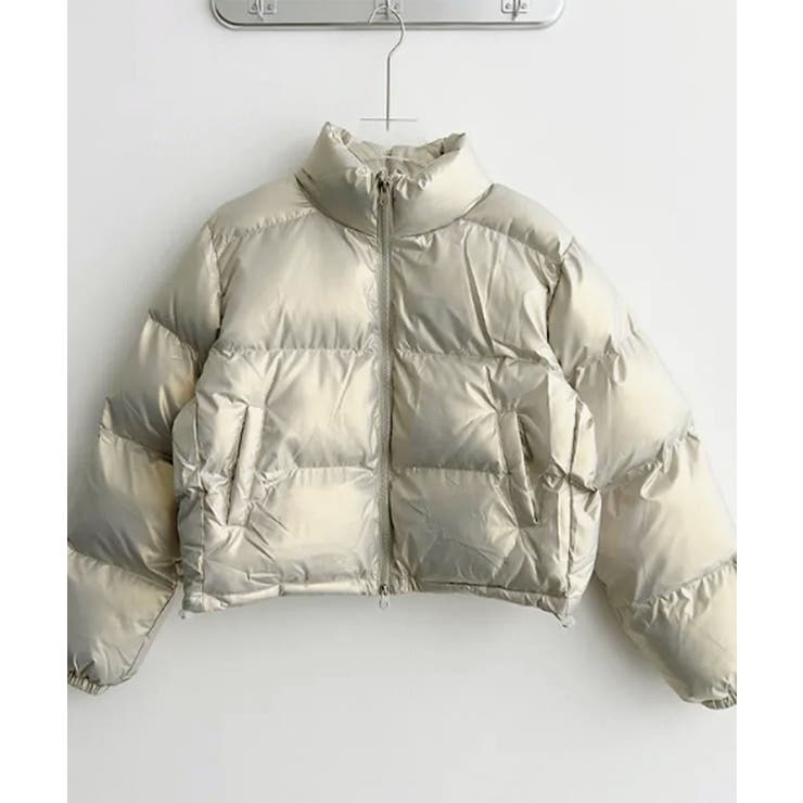 グロッシー ハイネック ショートダウンジャケット | VIVID LADY | 詳細画像17 