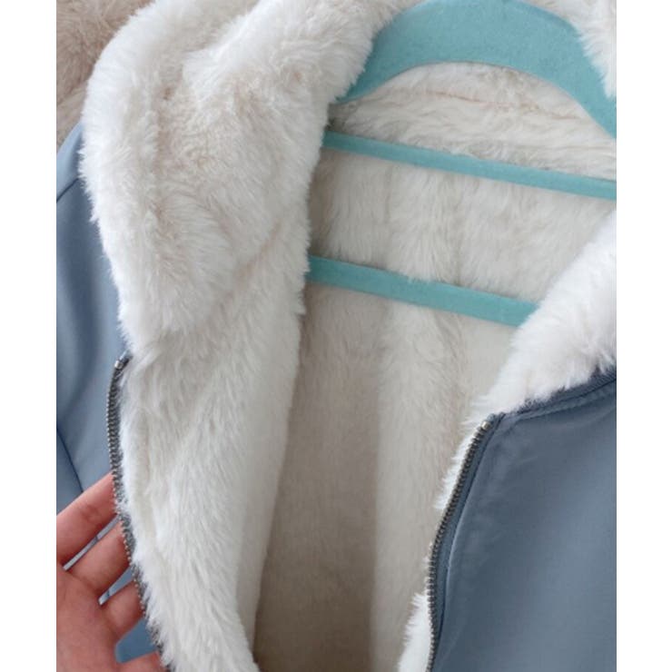 リバーシブル フード付きボリュームブルゾン ジャケット | VIVID LADY | 詳細画像34 