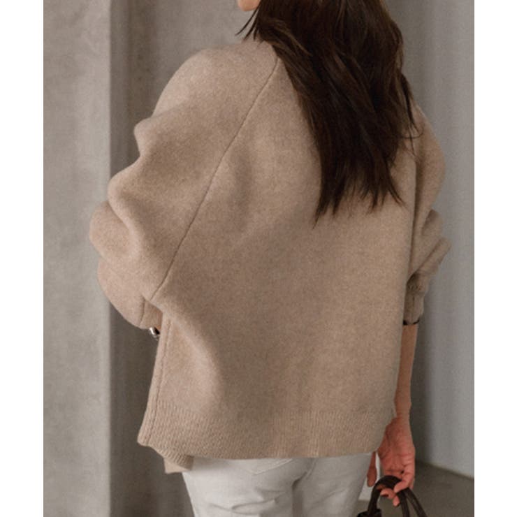 ノーカラー ウールタッチ ニットアウター | VIVID LADY | 詳細画像12 