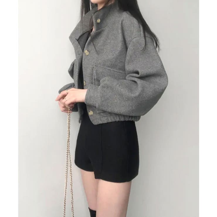 パフスリーブ ショート丈 スタンドネックブルゾン | VIVID LADY | 詳細画像15 