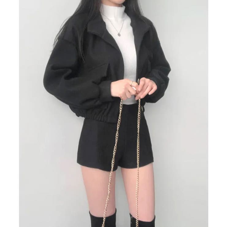 パフスリーブ ショート丈 スタンドネックブルゾン | VIVID LADY | 詳細画像23 