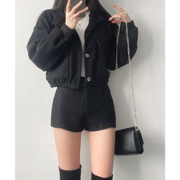 パフスリーブ ショート丈 スタンドネックブルゾン | VIVID LADY | 詳細画像24 