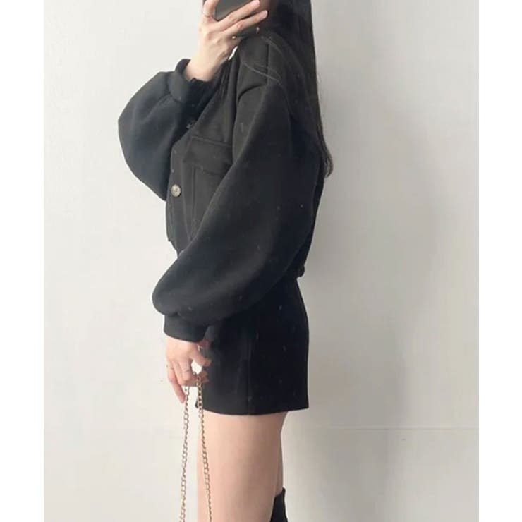 パフスリーブ ショート丈 スタンドネックブルゾン | VIVID LADY | 詳細画像25 