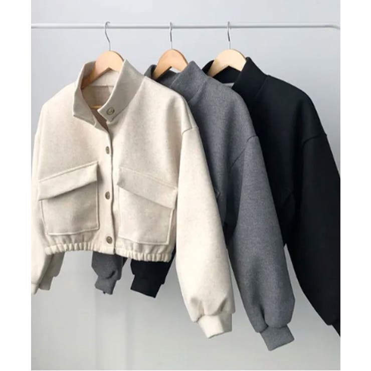 パフスリーブ ショート丈 スタンドネックブルゾン | VIVID LADY | 詳細画像30 