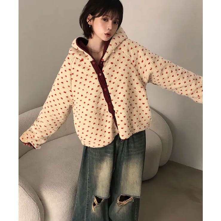 ドットボアフード付きアウター | VIVID LADY | 詳細画像28 