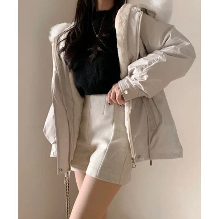 ファー付 ドロスト ダウンジャケット | VIVID LADY | 詳細画像2 