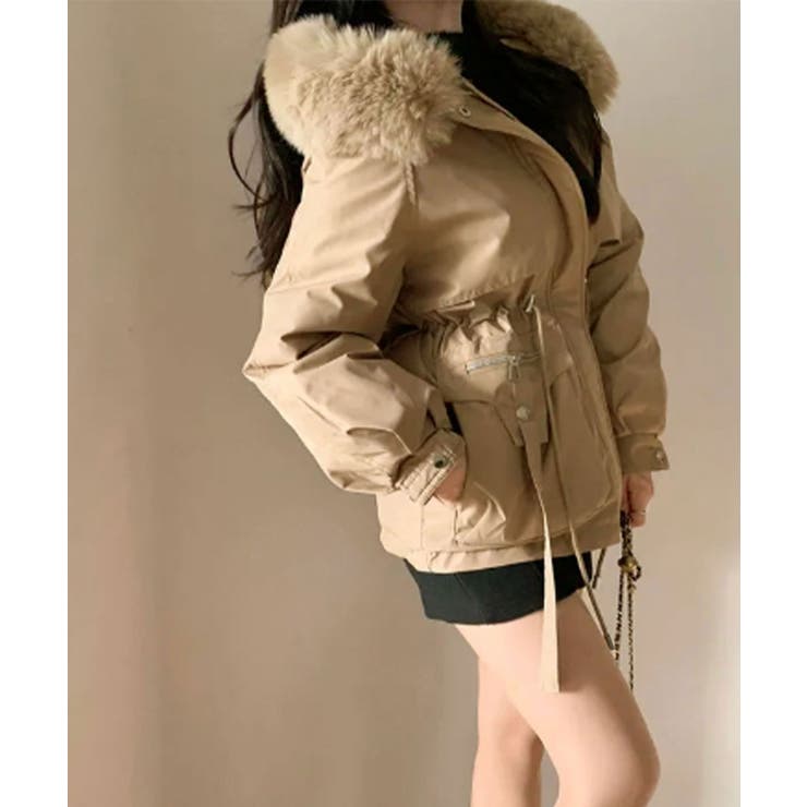 ファー付 ドロスト ダウンジャケット | VIVID LADY | 詳細画像10 