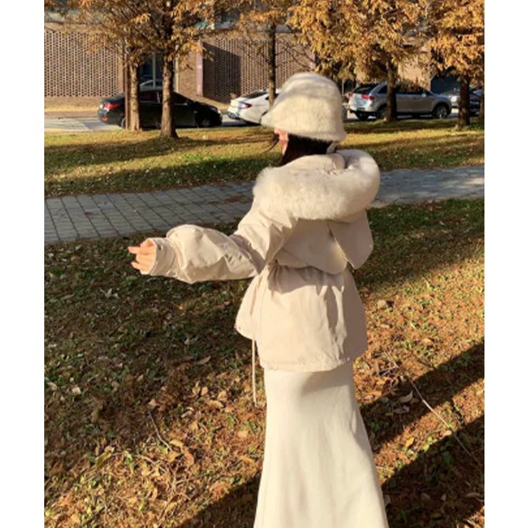 ファー付 ドロスト ダウンジャケット | VIVID LADY | 詳細画像18 