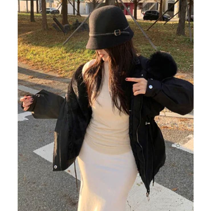 ファー付 ドロスト ダウンジャケット | VIVID LADY | 詳細画像21 