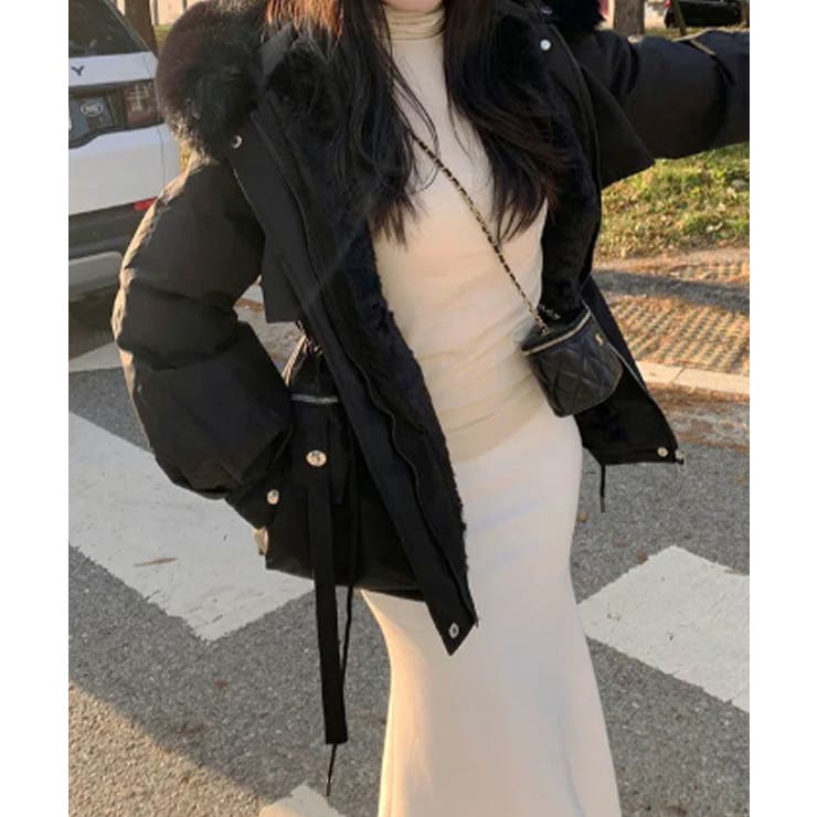 ファー付 ドロスト ダウンジャケット | VIVID LADY | 詳細画像24 