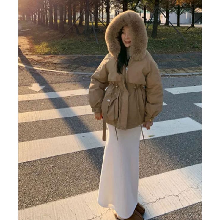 ファー付 ドロスト ダウンジャケット | VIVID LADY | 詳細画像30 