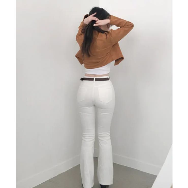 スエードタッチ クロップド丈 ライダース風ジャケット | VIVID LADY | 詳細画像12 