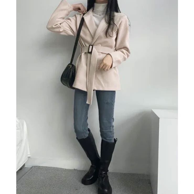 ウエストベルト付 ライトテーラードジャケット | VIVID LADY | 詳細画像12 