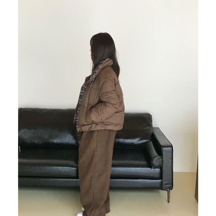 チェック柄 ショートダウンジャケット | VIVID LADY | 詳細画像15 