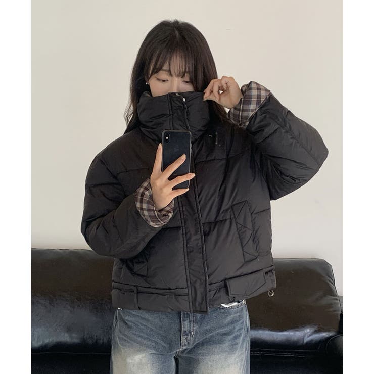 チェック柄 ショートダウンジャケット | VIVID LADY | 詳細画像22 