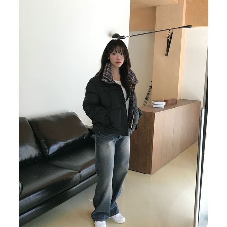 チェック柄 ショートダウンジャケット | VIVID LADY | 詳細画像25 