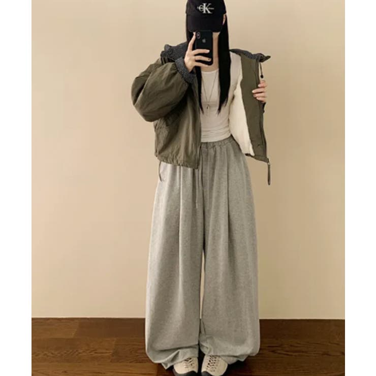 チェック切替ファー裏地 フーディーブルゾン | VIVID LADY | 詳細画像10 