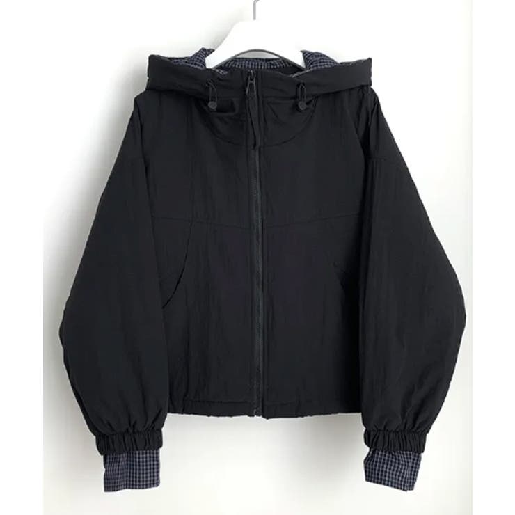 チェック切替ファー裏地 フーディーブルゾン | VIVID LADY | 詳細画像18 