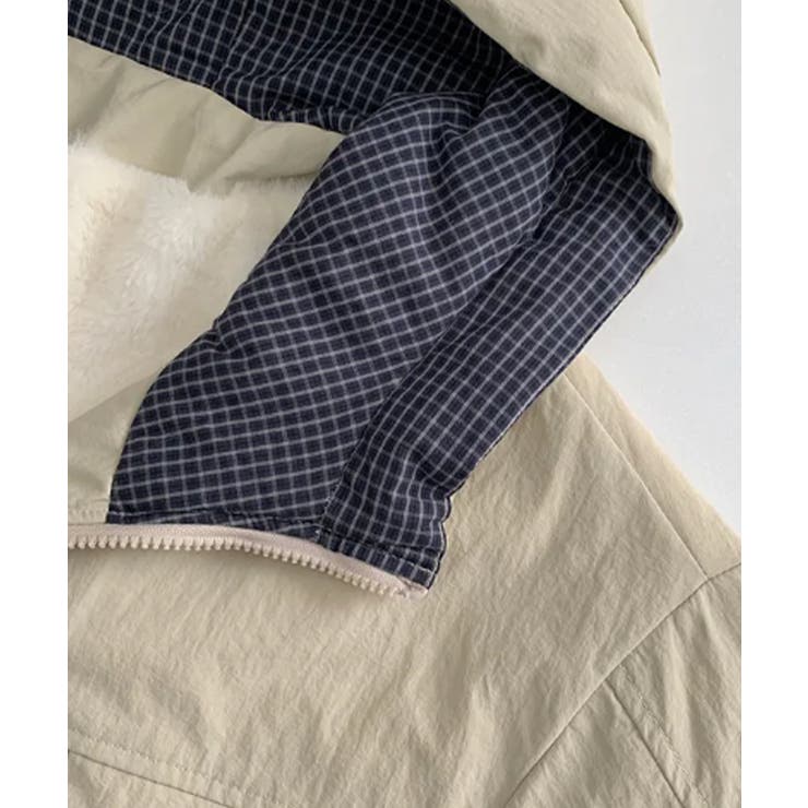 チェック切替ファー裏地 フーディーブルゾン | VIVID LADY | 詳細画像20 