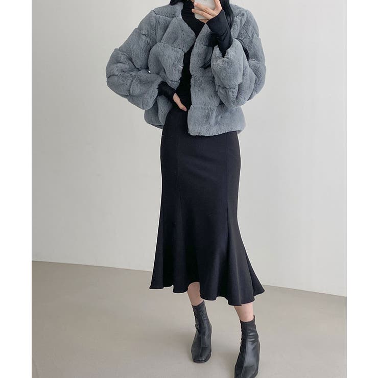 フェイクファー ファージャケット ファーコート[品番