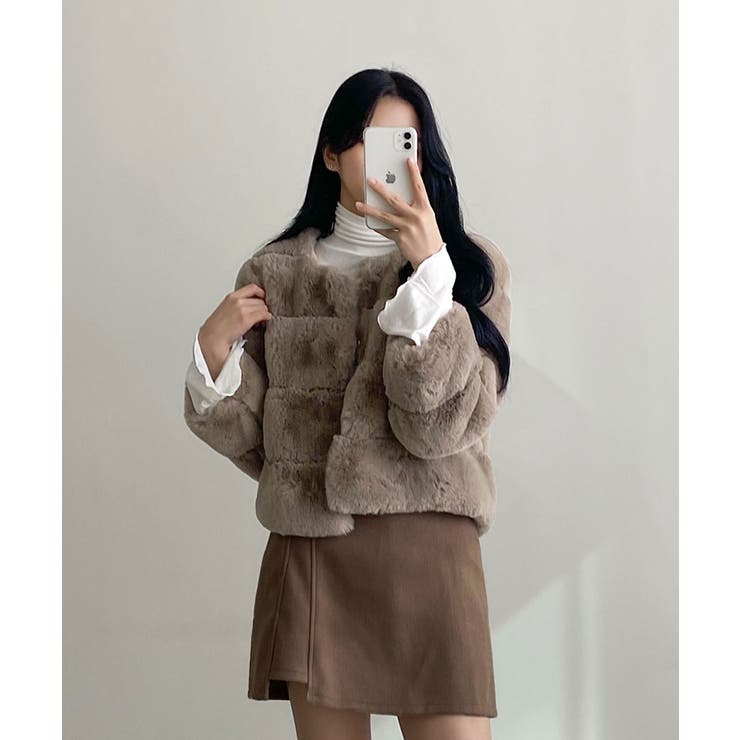 フェイクファー ファージャケット ファーコート[品番