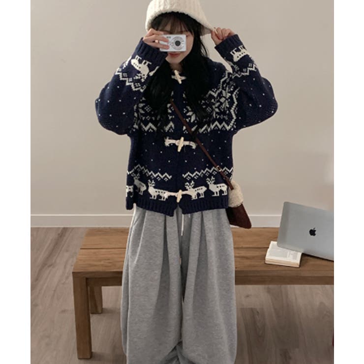 ノルディック柄トグルボタンニットカーディガン | VIVID LADY | 詳細画像6 