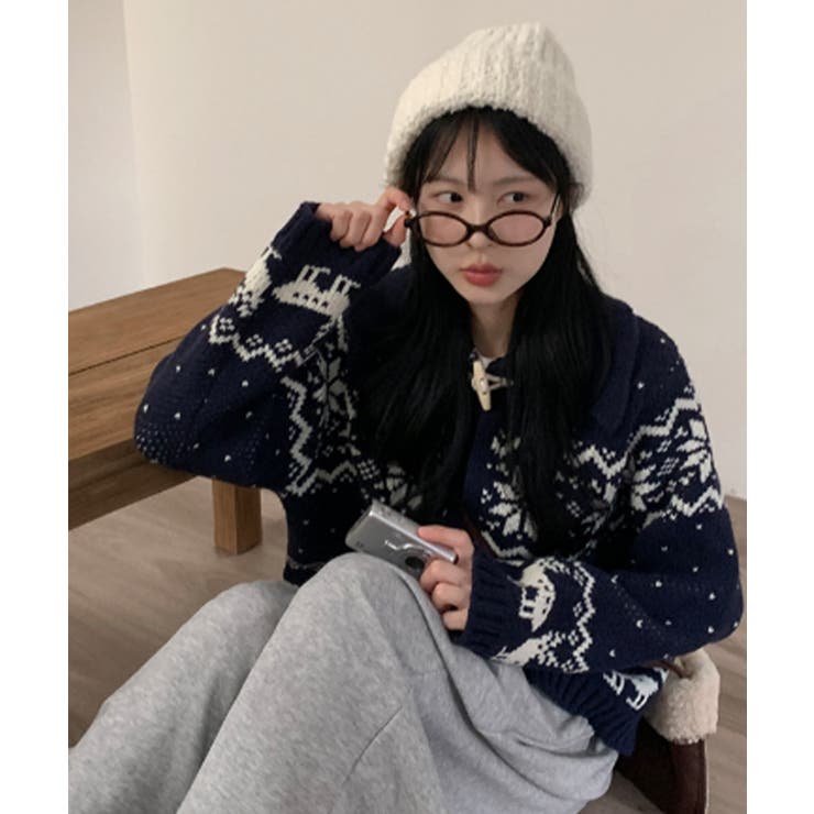 ノルディック柄トグルボタンニットカーディガン | VIVID LADY | 詳細画像9 