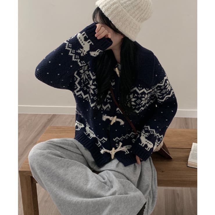 ノルディック柄トグルボタンニットカーディガン | VIVID LADY | 詳細画像10 