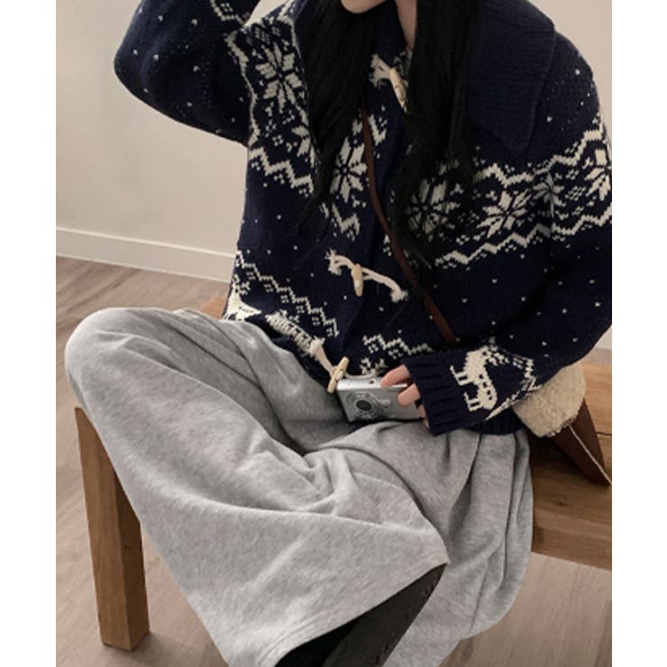 ノルディック柄トグルボタンニットカーディガン | VIVID LADY | 詳細画像11 
