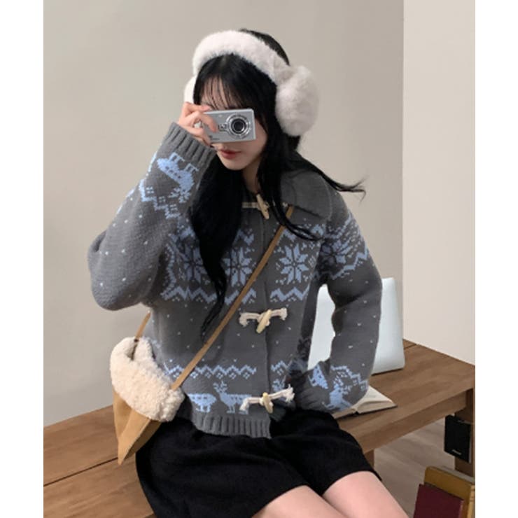 ノルディック柄トグルボタンニットカーディガン | VIVID LADY | 詳細画像12 