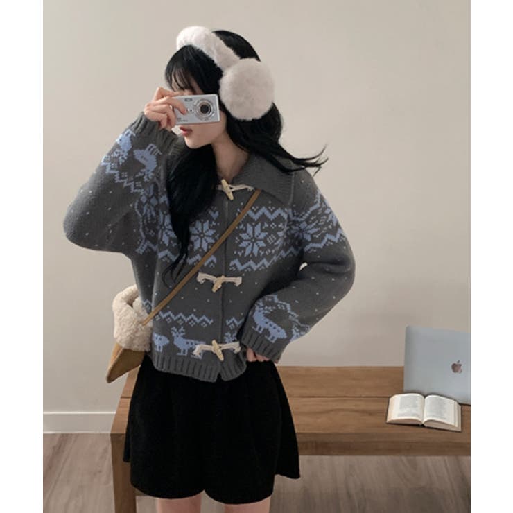 ノルディック柄トグルボタンニットカーディガン | VIVID LADY | 詳細画像14 