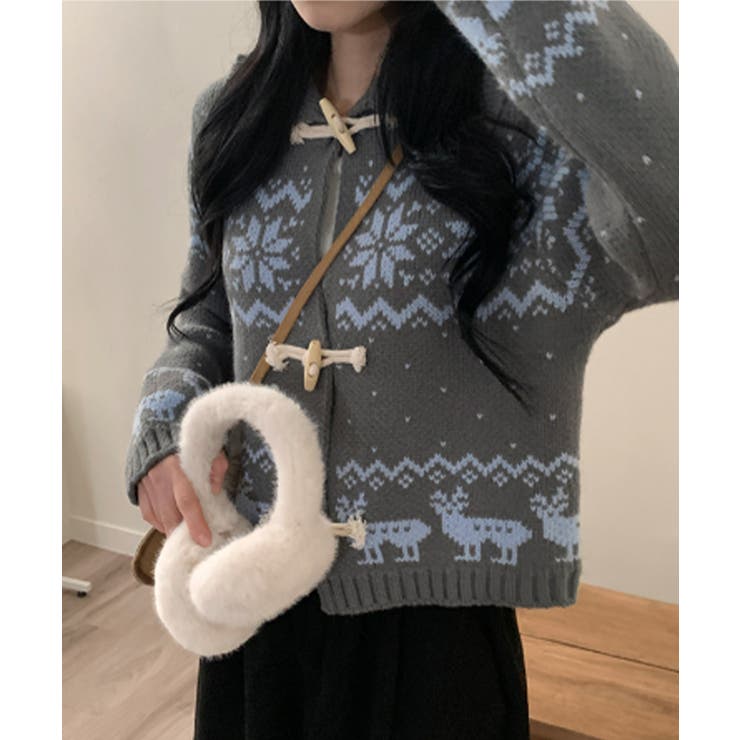ノルディック柄トグルボタンニットカーディガン | VIVID LADY | 詳細画像15 