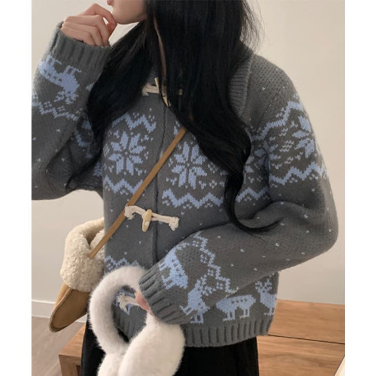 ノルディック柄トグルボタンニットカーディガン | VIVID LADY | 詳細画像16 