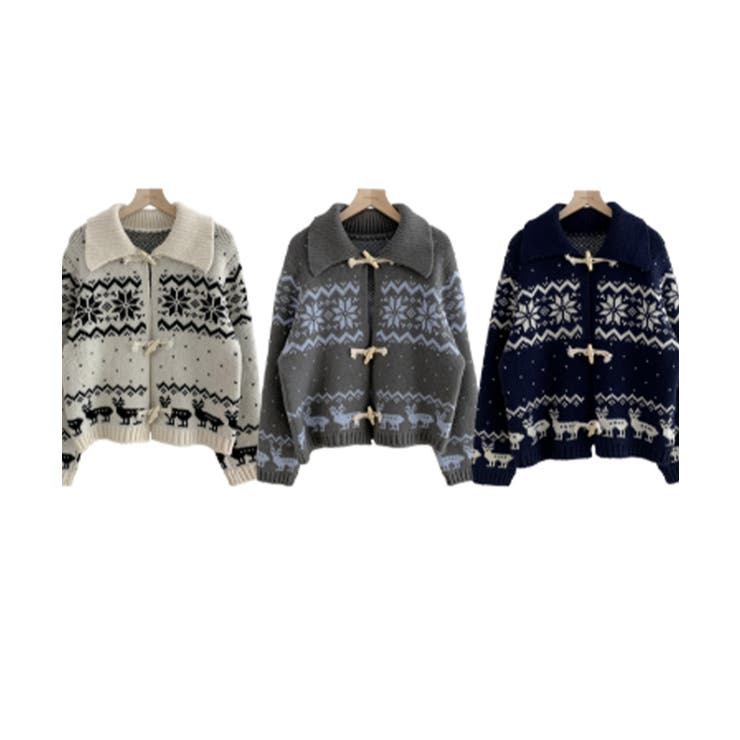 ノルディック柄トグルボタンニットカーディガン | VIVID LADY | 詳細画像17 