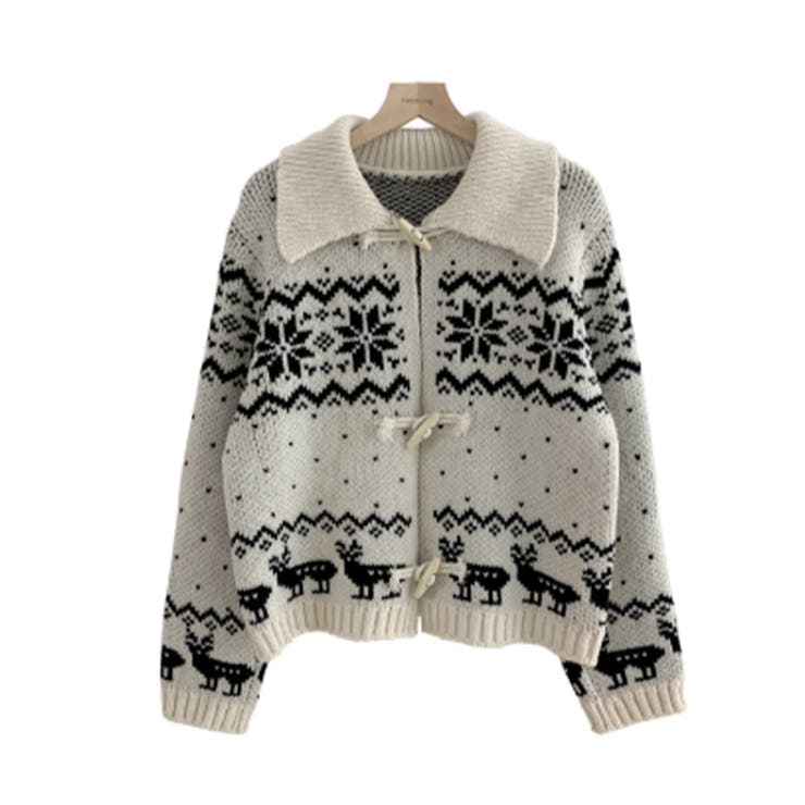 ノルディック柄トグルボタンニットカーディガン | VIVID LADY | 詳細画像18 