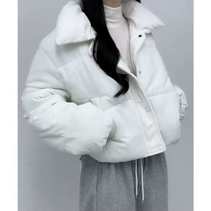 コーデュロイ 中綿ショートダウンジャケット | VIVID LADY | 詳細画像1 