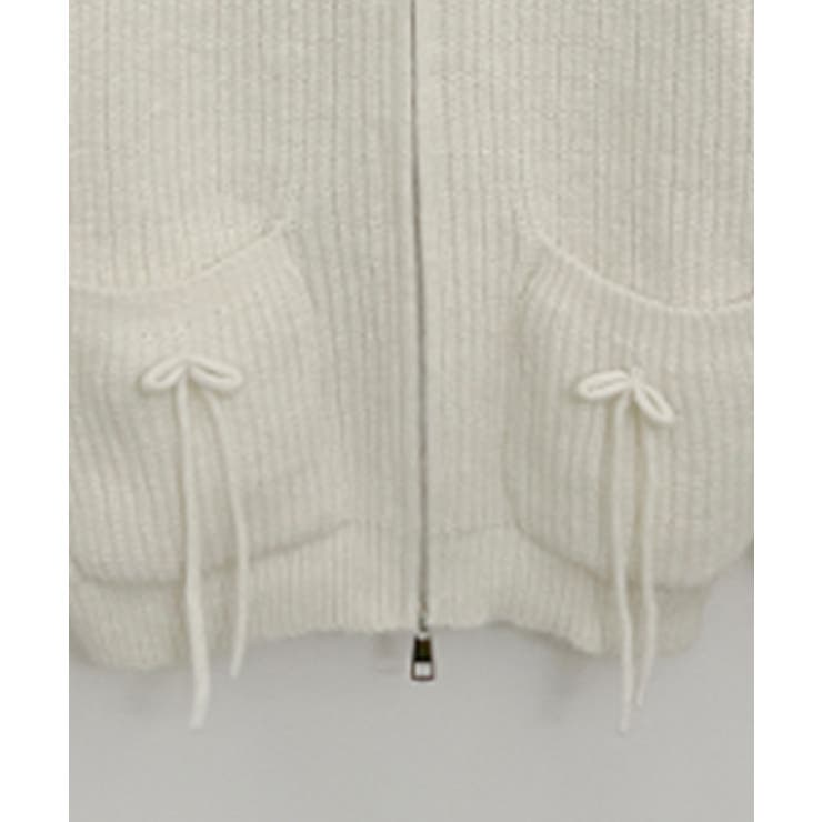 ファー付きフード ダブルジップニットカーディガン | VIVID LADY | 詳細画像20 