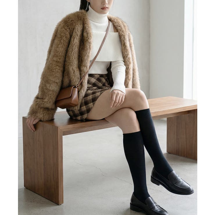 ノーカラー フェイクファージャケット | VIVID LADY | 詳細画像9 