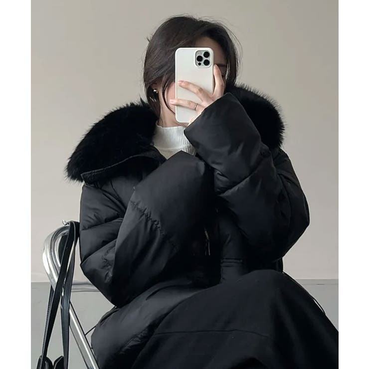 ファー付き ウエストシェイプ 中綿ダウンジャケット | VIVID LADY | 詳細画像2 