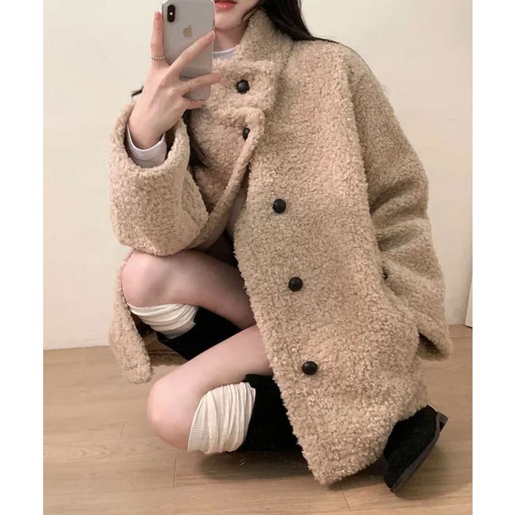 もこもこ スタンドネック ボアジャケットコート | VIVID LADY | 詳細画像11 