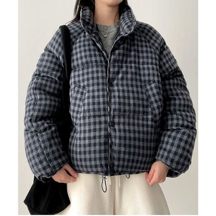 チェック柄 ボリューム 中綿アウター | VIVID LADY | 詳細画像1 