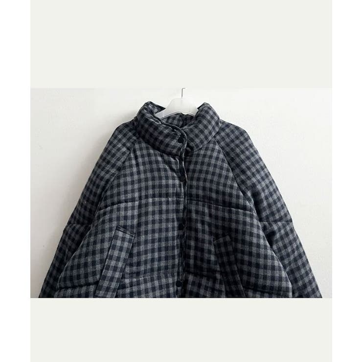 チェック柄 ボリューム 中綿アウター | VIVID LADY | 詳細画像9 