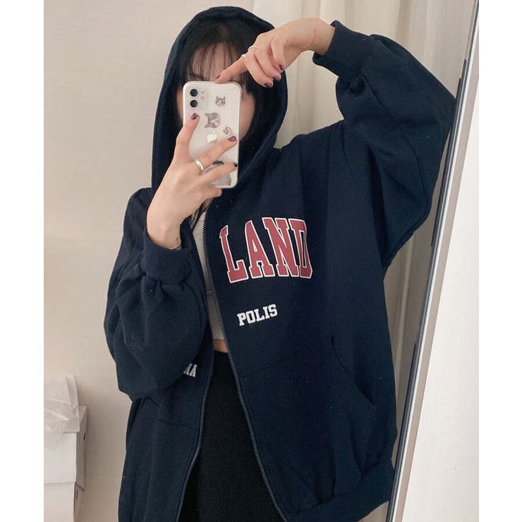 春大きいサイズジップアップパーカー レディース 可愛い[品番
