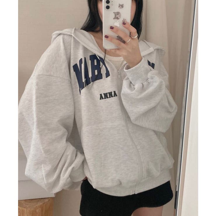 春大きいサイズジップアップパーカー レディース 可愛い[品番