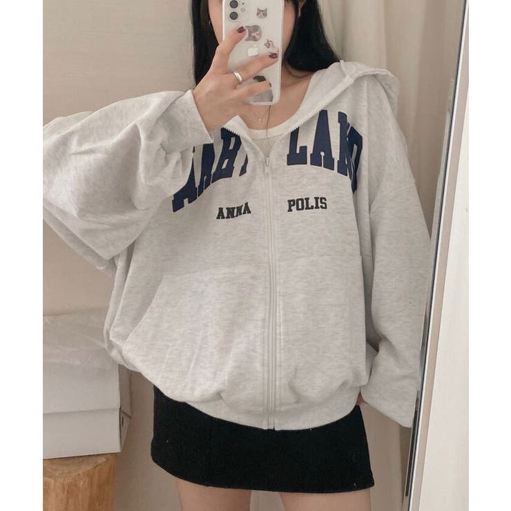 春大きいサイズジップアップパーカー レディース 可愛い[品番