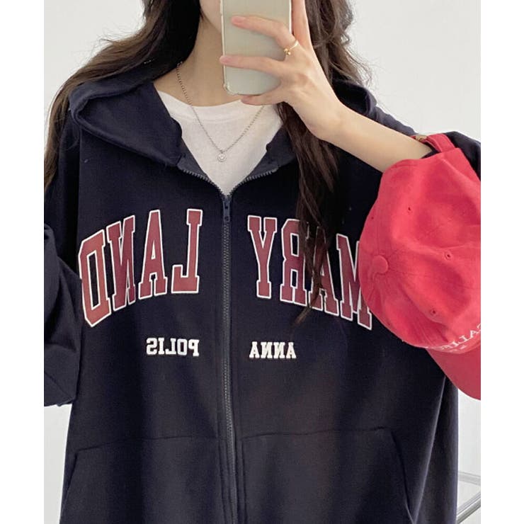 裏起毛 ジップアップパーカー 長袖 | VIVID LADY | 詳細画像32 